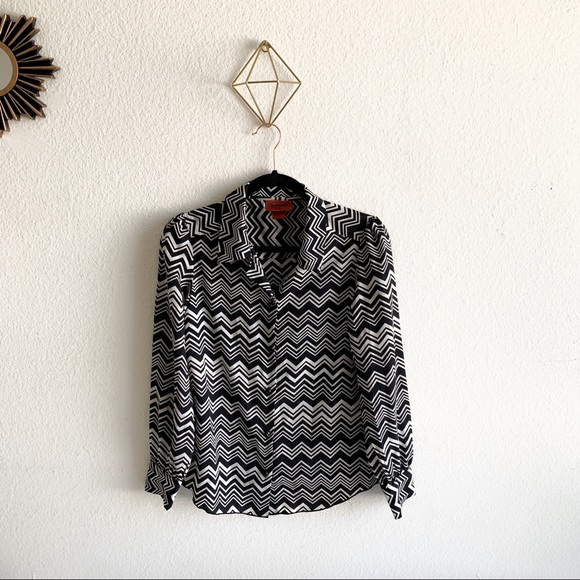 Missoni x Target Chevron Button Down Blouse - Picture 1 of 7